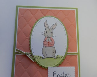 Orange Bunny Easter Card