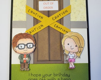 Big Bang Theory Leonard and Penny Birthday Card