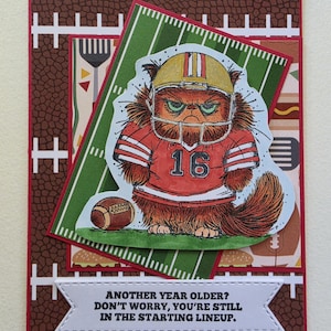 49ers Pissy Kitty Birthday Card