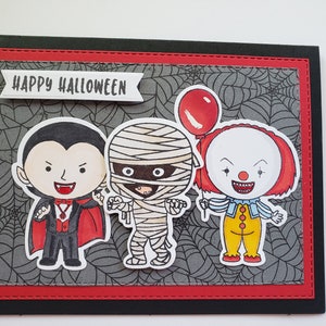 Classic Monsters Halloween Card