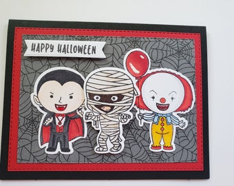 Classic Monsters Halloween Card