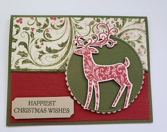 Paisley Reindeer Christmas Card