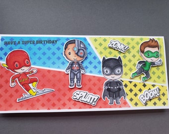 DC Comics Superheroes Birthday Card