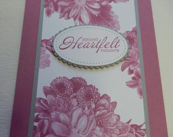 Heartfelt Thoughts Floral Sympathy Card
