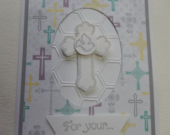 Gray Cross Confirmation Card