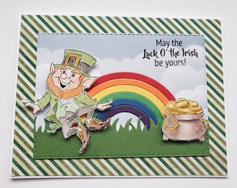Watercolor Leprechaun St. Patrick's Day Card