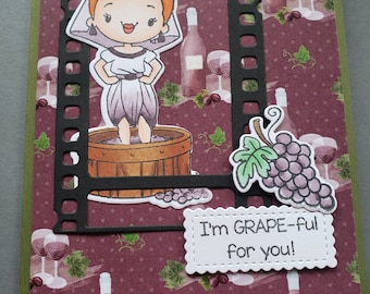 I Love Lucy Grape Stomping Card