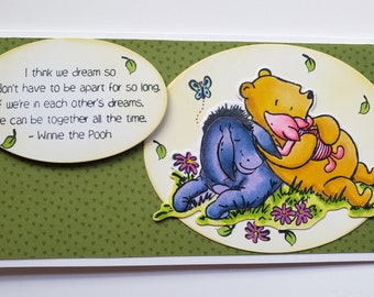 Winnie the Pooh, Piglet, and Eeyore Dream Card