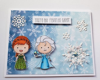 Disney's Frozen Anna and Elsa Card