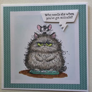 Pissy Kitty Attitude Greeting Card