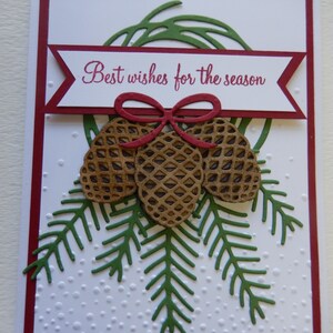 3 Pinecones Christmas Card image 1