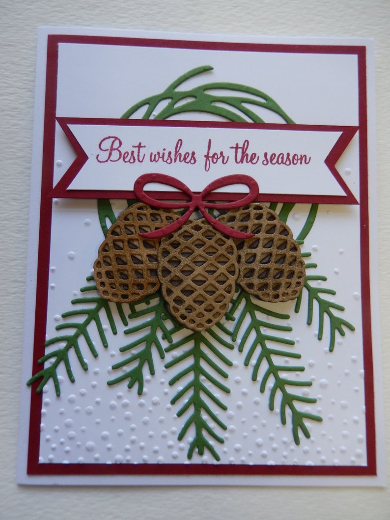 3 Pinecones Christmas Card image 1