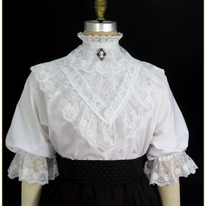 Victorian Ruffle Lace & Ribbon Blouse image 1