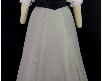 Victorian Gray Herringbone Skirt