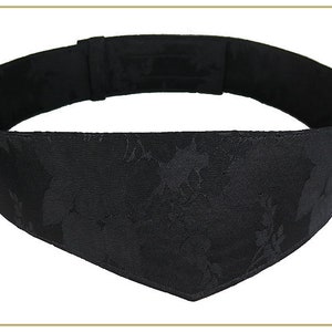 Victorian Black Satin Jacquard Belt