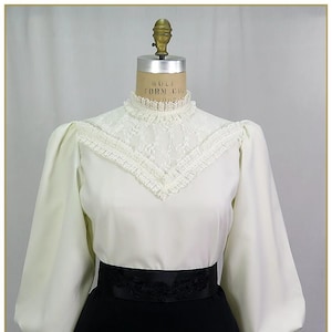 Edwardian Ivory Lace Blouse, Large