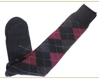 Men's Wool Knee High Argyle Stockings