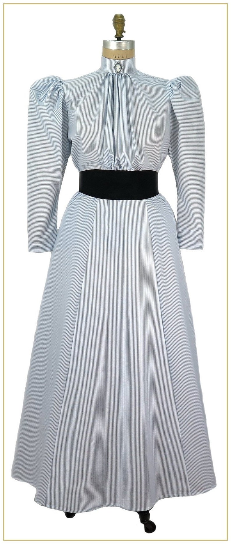 Downton Abbey Inspired Dresses 1895-1905 Striped Maid Skirt $59.00 AT vintagedancer.com