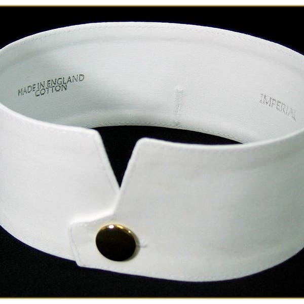 Stand Up Detachable Stiff Collar, Sizes 15"- 20", Available in Whole and Half Sizes