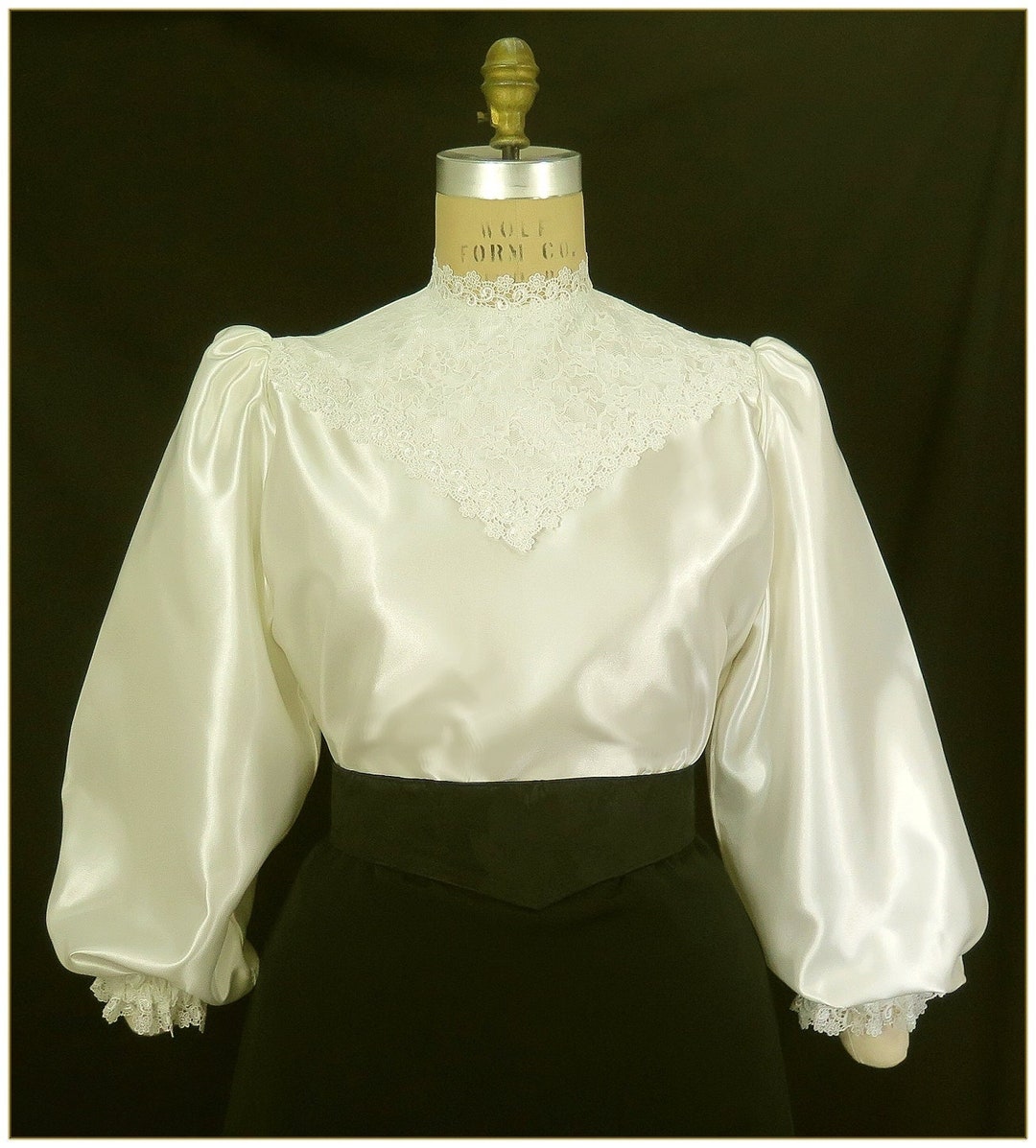 Satin Victorian Button-Down Shirt | Long Sleeve Blouse S-3XL S86