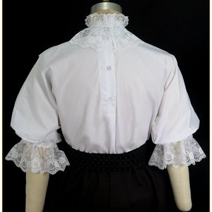 Victorian Ruffle Lace & Ribbon Blouse image 2