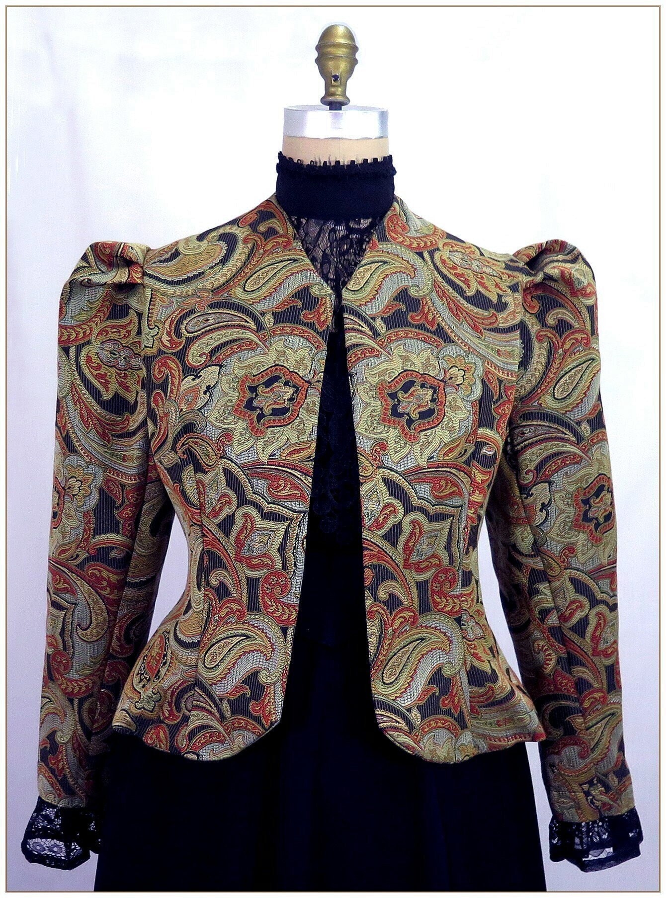 ジャケット・アウター PAISLEY PATTERN JACQUARD COAT Victorian Paisley Jacquard Jacket, Large - Etsy