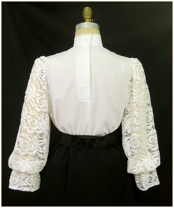 Victorian Antique White Peachskin & Lace Blouse - Etsy