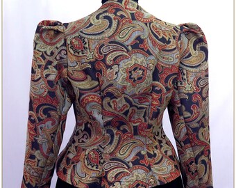 Victorian Paisley Jacquard Jacket, Large - Etsy