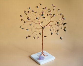 8th anniversary tree sculpture, Bronze anniversary, 8th wedding anniversary tree of life, wire tree sculpture, Family tree of life, Bronze