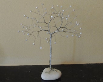 10th wedding anniversary, wire tree sculpture, Tin anniversary