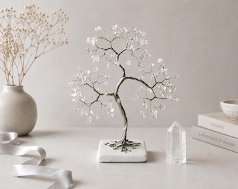 Cadeau d'anniversaire de 10 ans, sculpture d'arbre d'anniversaire en aluminium, cadeau d'anniversaire en étain pour femme ou mari