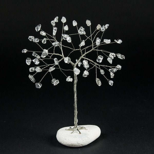 April birthstone tree, Crystal gemstone tree, 15th anniversary gift