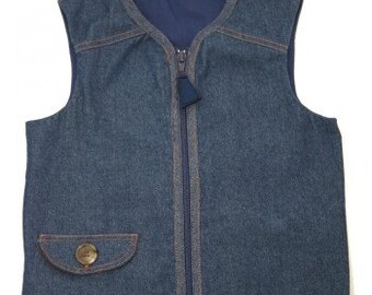 Signature Denim Weighted Vest for Children with Special Needs/Proprioceptive Therapy for SPD