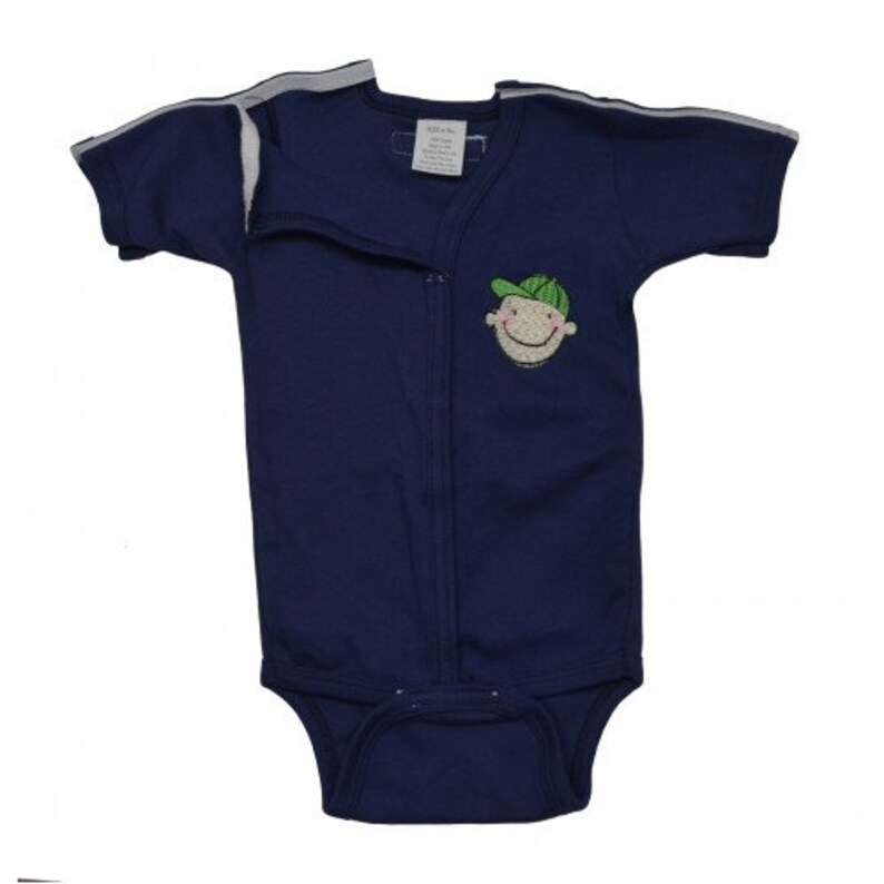 Medical and Gtube Accessible Onepiece Bodysuit/adaptive Medical Clothes, Preemie Navy Etsy