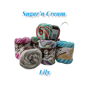 Lily Sugar n' Cream 6 Pack Bundle Country Stripes and 5 Lily Patterns