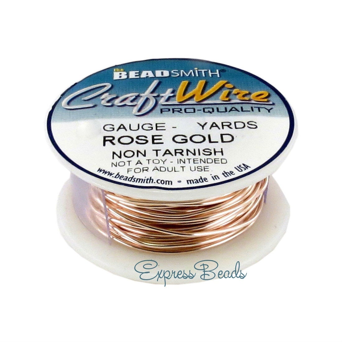 Parawire Square Copper Soft Temper Craft Wire 21 Gauge 4yd Coil Tarnish-Resistant Gold Finish for Jewelry Making & Wire Working