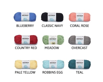 Bernat HANDICRAFTER Cotton Yarn 1.75 oz 84 yds Choose color