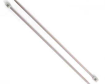 Prym 2 Single Point Aluminum Knitting Needles Length 14" (35cm) Choose a size: US0(2.0mm) - US15(10.0mm)