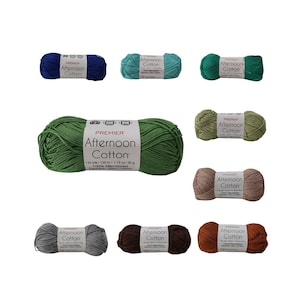 Premier AFTERNOON COTTON   Yarn 1.75oz 136 yds Choose color