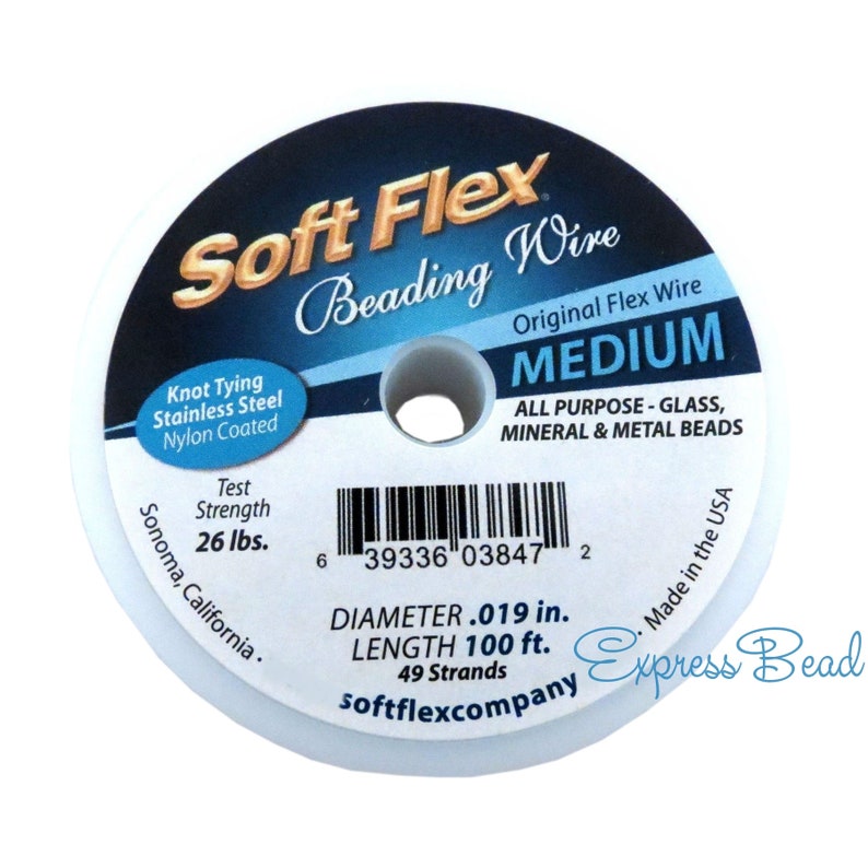 100ft Soft Flex Beading Stringing Craft Wire Fine Medium Heavy Etsy