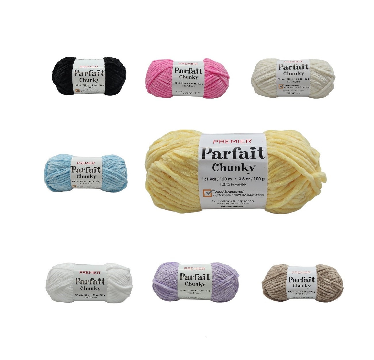 Premier PARFAIT CHUNKY Yarn 3.5oz 131 Yds Choose Color 