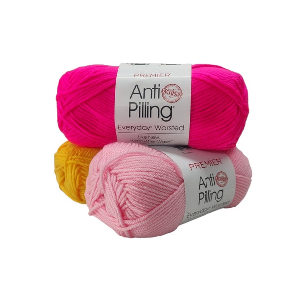 Premier ANTI PILLING Everyday Worsted Yarn 3.5oz 180 yds Choose color