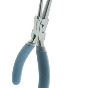 May include: Silver-colored Bead Smith pliers with blue cushioned handles. The pliers have a tapered, conical tip and are designed for jewelry making and crafting. The tool is shown against a white background.