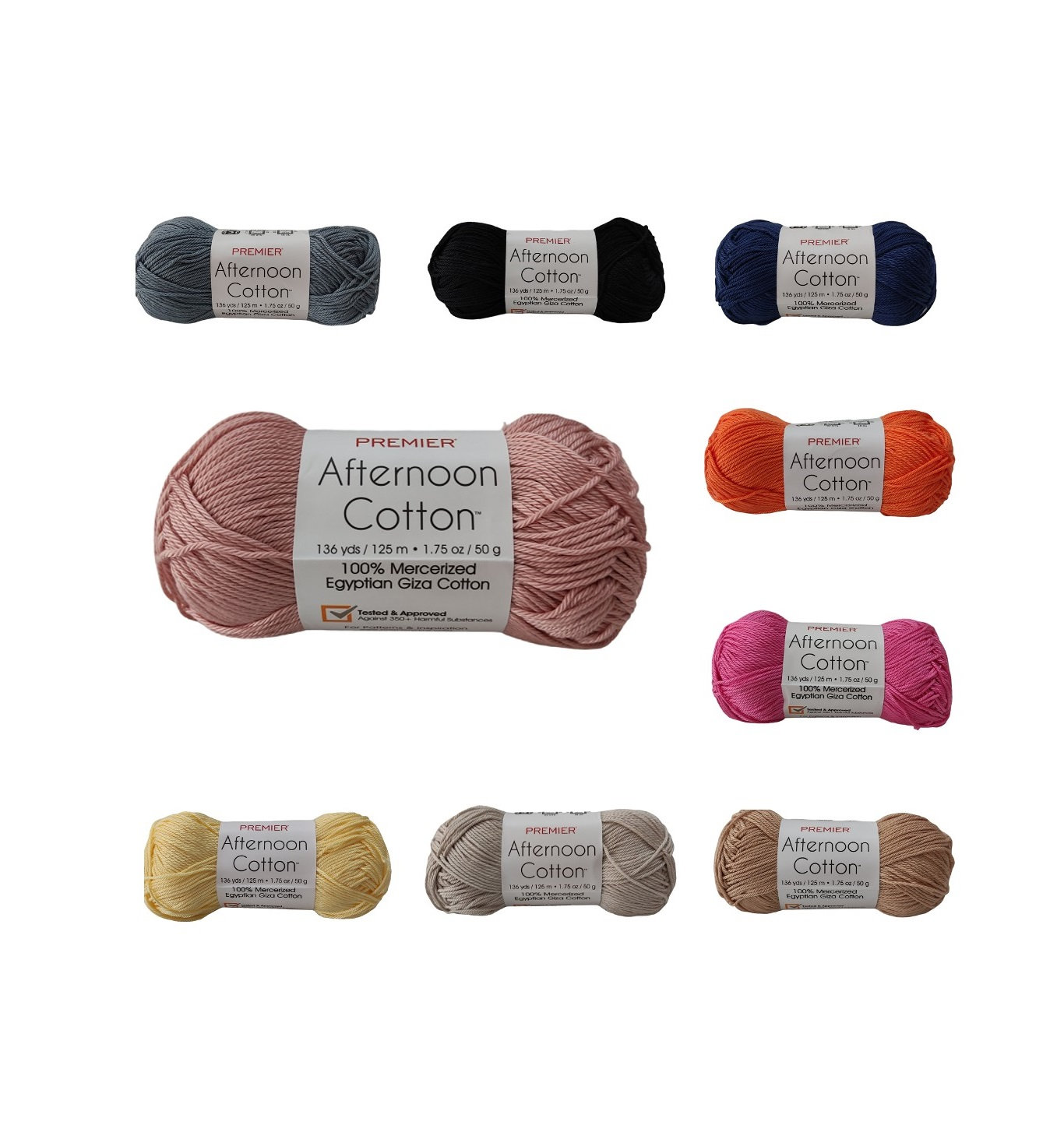 Premier AFTERNOON COTTON Yarn 1.75oz 136 Yds Choose Color - Etsy