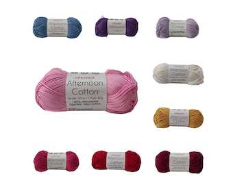 Premier AFTERNOON COTTON   Yarn 1.75oz 136 yds Choose color