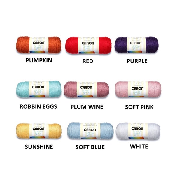 Caron SIMPLY SOFT Yarn 6 oz 315 yds Choose color