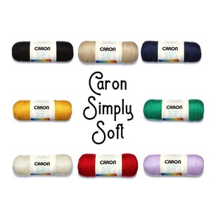 Caron Simply Soft Yarn Light, 6oz/315 Yd, Acrylic 4, Baby Soft, Black Yarn, Caron  Yarn 