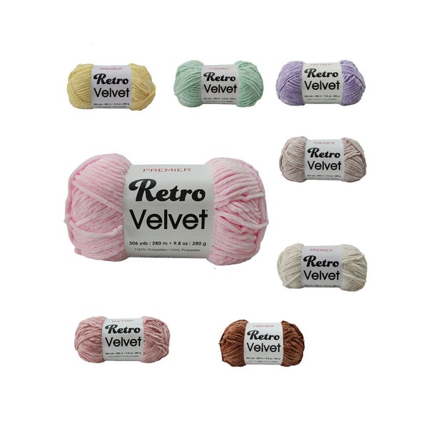 Premier RETRO VELVET Yarn 9.8 oz 306 yds Choose color