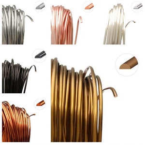 18 gauge Half Round Copper Wire SOFT Temper by BeadSmith