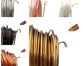 21 gauge Half Round Copper Wire SOFT Temper by BeadSmith